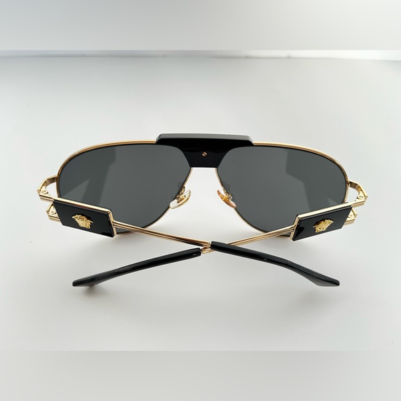 Versace Black and Gold Sunglasses - Picture 4 of 13